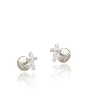 Brinco AG TP Cruz Facetada 6mm  - G5 - 4mm x 6mm - 0.49gr
