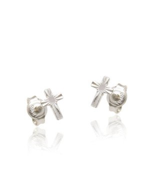 Brinco AG Cruz Diamantada 6mm  - G5 - 4mm x 6mm - 0.50gr