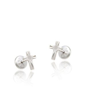 Brinco AG TP Cruz Diamantada 6mm  - G5 - 4mm x 6mm - 0.50gr