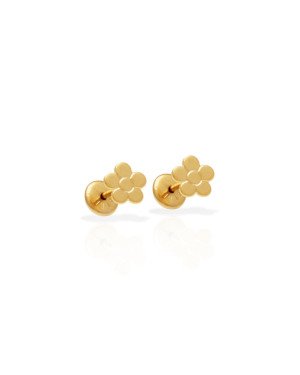 Brinco TP Flor Reta 6mm  - 00 - 6mm x 6mm - 0.49gr