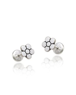 Brinco AG TP Flor Reta 6mm (Envelhecido) - G5 - 6mm x 6mm - 0.74gr