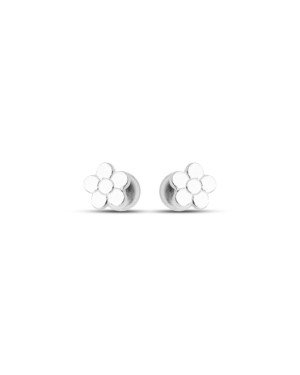 Brinco AG TP Flor Reta 6mm (Sem Envelhecer) - G5 - 6mm x 6mm - 0.74gr