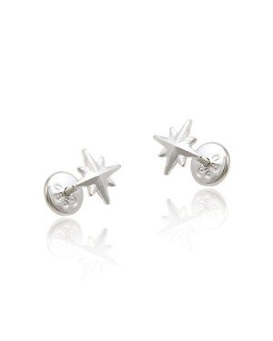 Brinco AG TP Estrela 8 Pontas Estampada 6mm  - G5 - 6mm x 6mm - 0.51gr