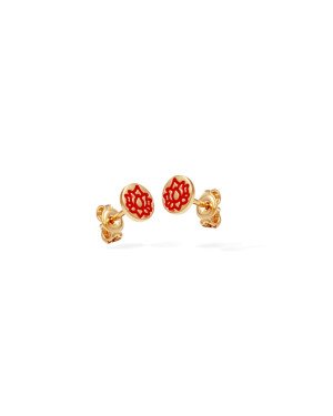 Brinco Redondo 6mm Flor de Lotus p/ Resina - 00 - 6mm x 6mm - 0.74gr