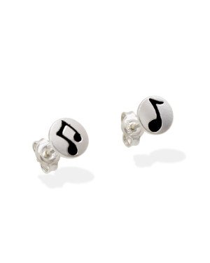 Brinco AG Redondo 6mm Notas Musical  - G5 - 6mm x 6mm - 0.79gr