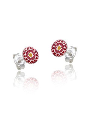 Brinco AG Mandala (Vermelho/Miolo Amarelo) - G5 - 6mm x 6mm - 0.62gr