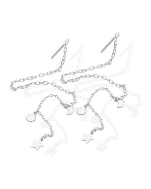 Brinco AG Palito c/ Corrente p/ Sol Estrela Lua - G5 - 6mm x 170mm - 2.51gr