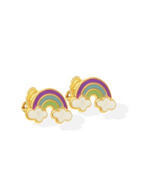 Brinco Arco-Iris c/ Nuvens - 00 - 8mm x 13mm - 1.26gr