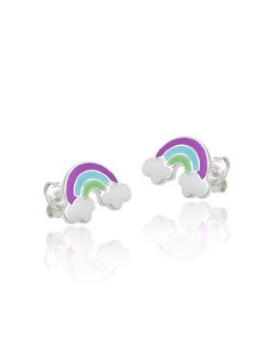 Brinco AG Arco-Iris c/ Nuvens - G5 - 13mm x 14mm - 1.41gr
