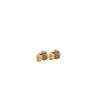 Brinco "A Felicidade Mora Dentro de Mim" - 00 - 4mm x 4mm - 0.97gr