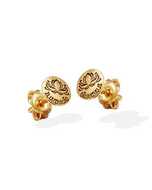 Brinco 4mm Flor de Lotus "Iluminacao" - 00 - 4mm x 4mm - 0.96gr