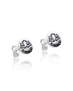 Brinco AG 4mm Flor de Lotus "Iluminacao" - G5 - 4mm x 4mm - 0.99gr