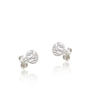 Brinco AG Redondo 6mm Martelado  - G5 - 6mm x 6mm - 0.77gr