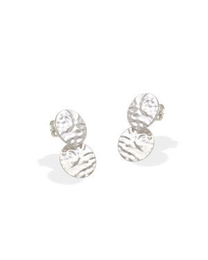 Brinco AG 2 Redondos 8.5mm Martelado (Chapa + Fina) - G3 - 9mm x 18mm - 1.47gr