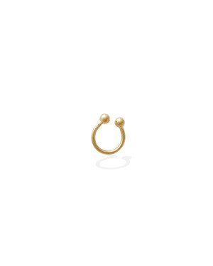 Piercing  Argola Fio c/ 2 Bolinhas 3mm  - 00 - 3mm x 12mm - 0.51gr