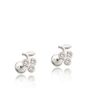 Brinco AG TP Uva p/ Pedra Cristal - G5 - 6mm x 9mm - 0.78gr
