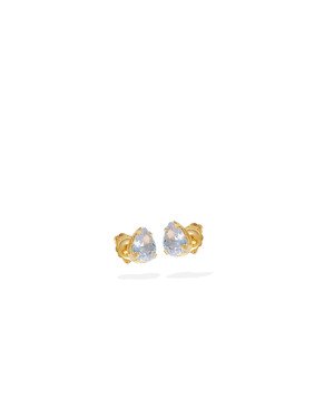 Brinco Gota de Zirconia  - 00 - 6mm x 8mm - 1.22gr