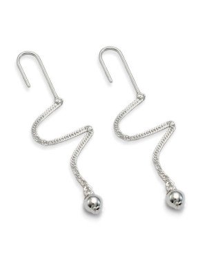 Brinco AG Gancho c/ Corrente Cingapura e 1 Bola 6mm - G3 - 6mm x 108mm - 2.79gr