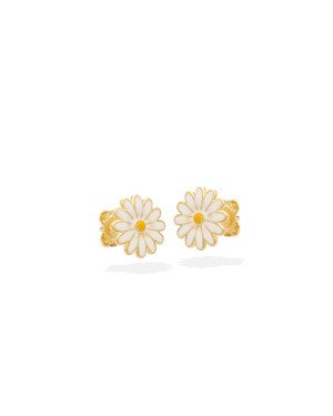 Brinco Margarida Reticulada p/ Resina  - 00 - 11mm x 11mm - 2.91gr