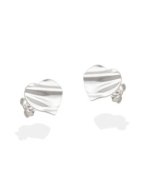 Brinco AG Coracao Textura Organica  - G3 - 11mm x 10mm - 1.72gr