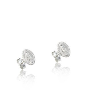 Brinco AG Oval 8x6 Nossa Sra das Gracas Borda Oracao - G5 - 6mm x 8mm - 0.78gr