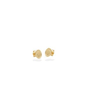 Brinco Oval 8x6 Nossa Sra das Gracas Borda Lisa  - 00 - 8mm x 6mm - 0.72gr
