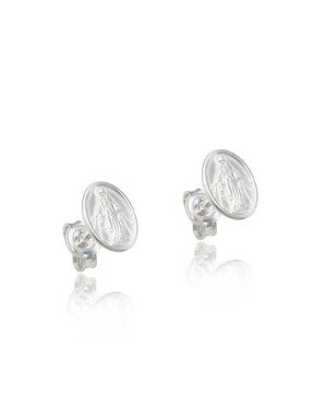 Brinco AG Oval 8x6 Nossa Sra das Gracas Borda Lisa  - G5 - 8mm x 6mm - 0.81gr