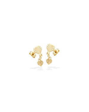 Brinco Coracao p/ Coracao Diamantado 4mm - 00 - 6mm x 15mm - 0.85gr