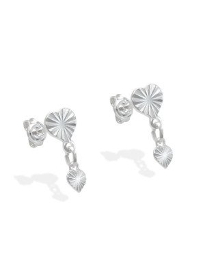 Brinco AG Coracao p/ Coracao Diamantado 4mm - G3 - 6mm x 15mm - 1.05gr