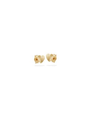 Brinco Coracao Diamantado Macico  - 00 - 5mm x 6mm - 0.48gr
