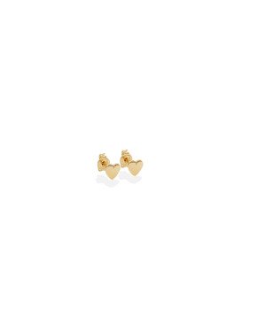 Brinco Coracao Liso Macico  - 00 - 5mm x 6mm - 0.47gr