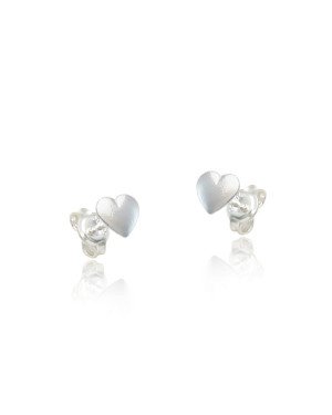 Brinco AG Coracao Liso Macico  - G6 - 5mm x 6mm - 0.56gr