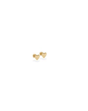 Brinco TP Coracao Liso Macico  - 00 - 5mm x 6mm - 0.52gr