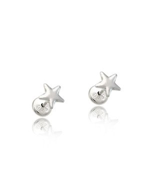 Brinco AG TP Estrela Lisa Macica  - G6 - 6mm x 6mm - 0.58gr