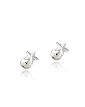 Brinco AG TP Estrela Diamantada Macica  - G6 - 6mm x 6mm - 0.56gr