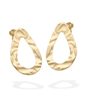 Brinco Gota Vaz Textura Organica  - 00 - 25mm x 35mm - 3.12gr