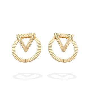 Brinco Triangulo Vaz Diamantado p/ Redondo Vaz Diamantado - 00 - 20mm x 20mm - 2.35gr