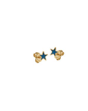 Brinco Estrela Macica p/ Resina (Azul Bandeira) - 00 - 6mm x 6mm - 0.43gr