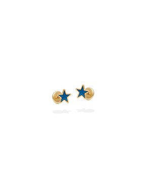 Brinco TP Estrela Macica p/ Resina (Azul Bandeira) - 00 - 6mm x 6mm - 0.46gr