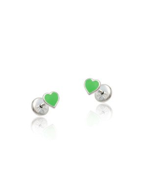Brinco AG TP Coracao Macico p/ Resina  - G6 - 5mm x 5mm - 0.56gr