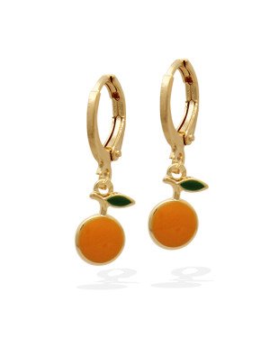 Brinco Argolinha Laranja p/ Resina - 00 - 6mm x 23mm - 1.41gr