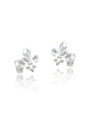 Brinco AG Flor-de-Lis  - G5 - 10mm x 10mm - 1.05gr