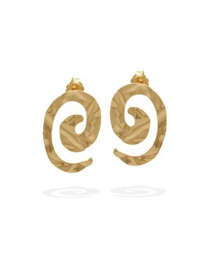 Brinco Vortice Oval Textura Organica  - 00 - 17mm x 25mm - 2.04gr