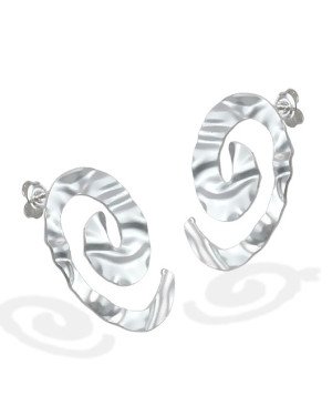 Brinco AG Vortice Oval Textura Organica  - G1 - 17mm x 25mm - 2.58gr