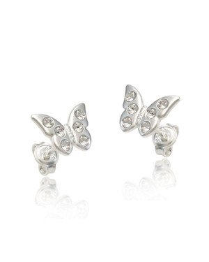 Brinco AG Borboleta 10X7.5mm p/ 12 Pedras  - G5 - 10mm x 8mm - 1.03gr