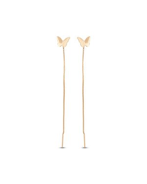 Brinco Passante c/ Borboleta 10x7.5mm Dobradura   - 00 - 10mm x 80mm - 1.13gr