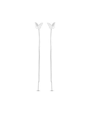 Brinco AG Passante c/ Borboleta 10x7.5mm Dobradura   - G6 - 10mm x 80mm - 1.24gr