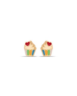 Brinco TP Cupcake 10mm c/ Coracao p/ Resina - 00 - 9mm x 11mm - 1.11gr