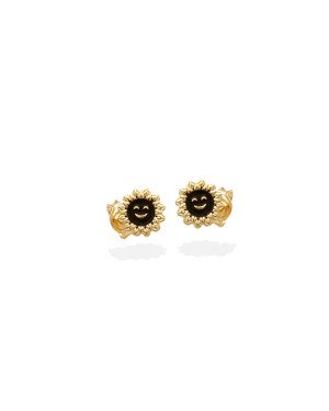 Brinco Girassol Carinha Feliz p/ Resina 8mm - 00 - 8mm x 8mm - 0.93gr