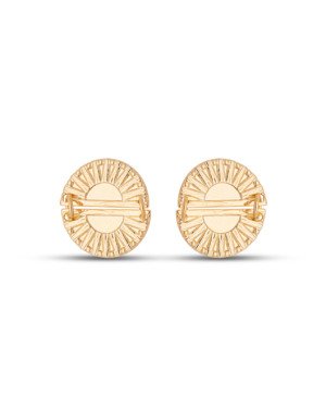 Brinco 2 Leques Textura Madeira 15mm - 00 - 15mm x 15mm - 1.84gr